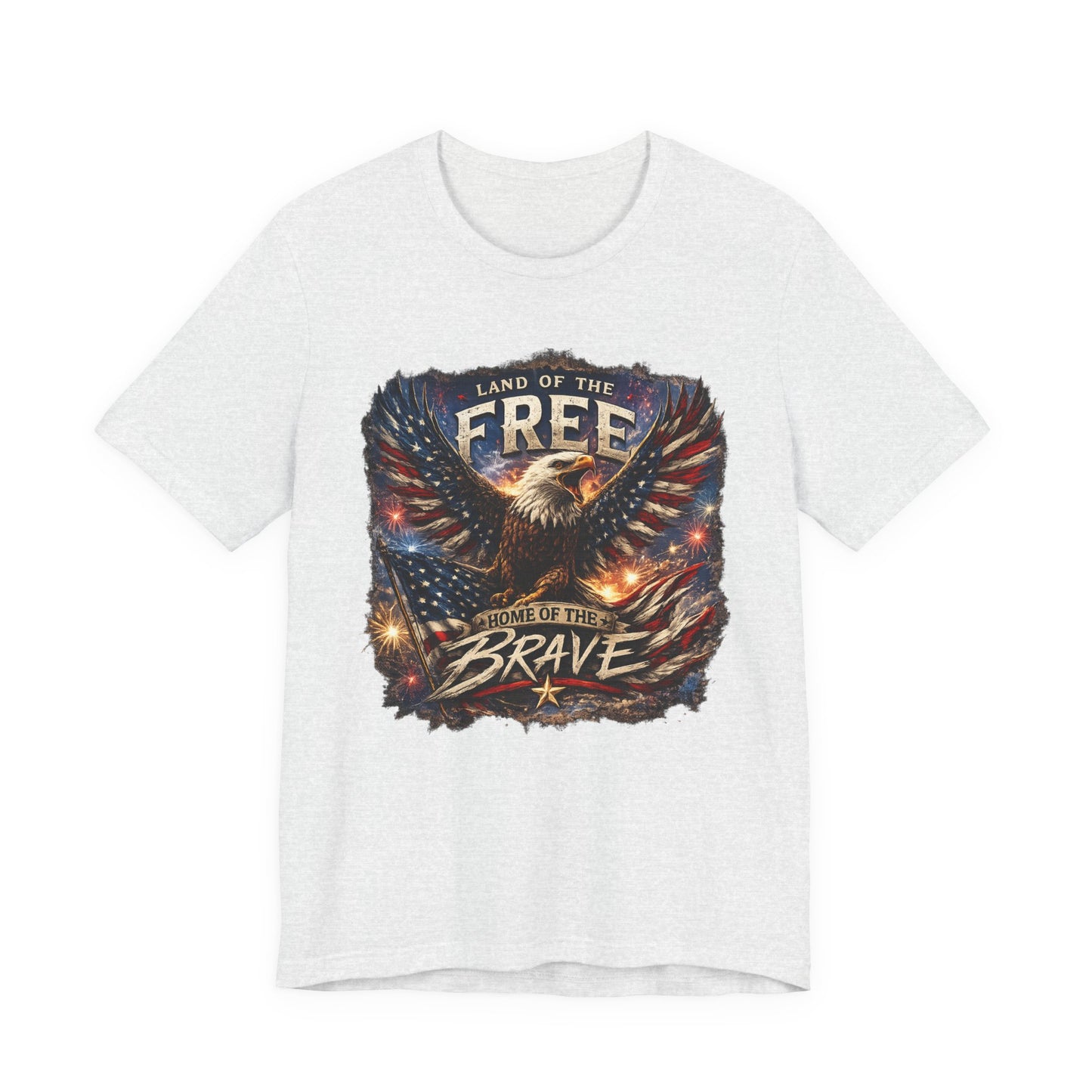 LAND OF THE FREE – HOME OF THE BRAVE Patriotic Eagle T-Shirt