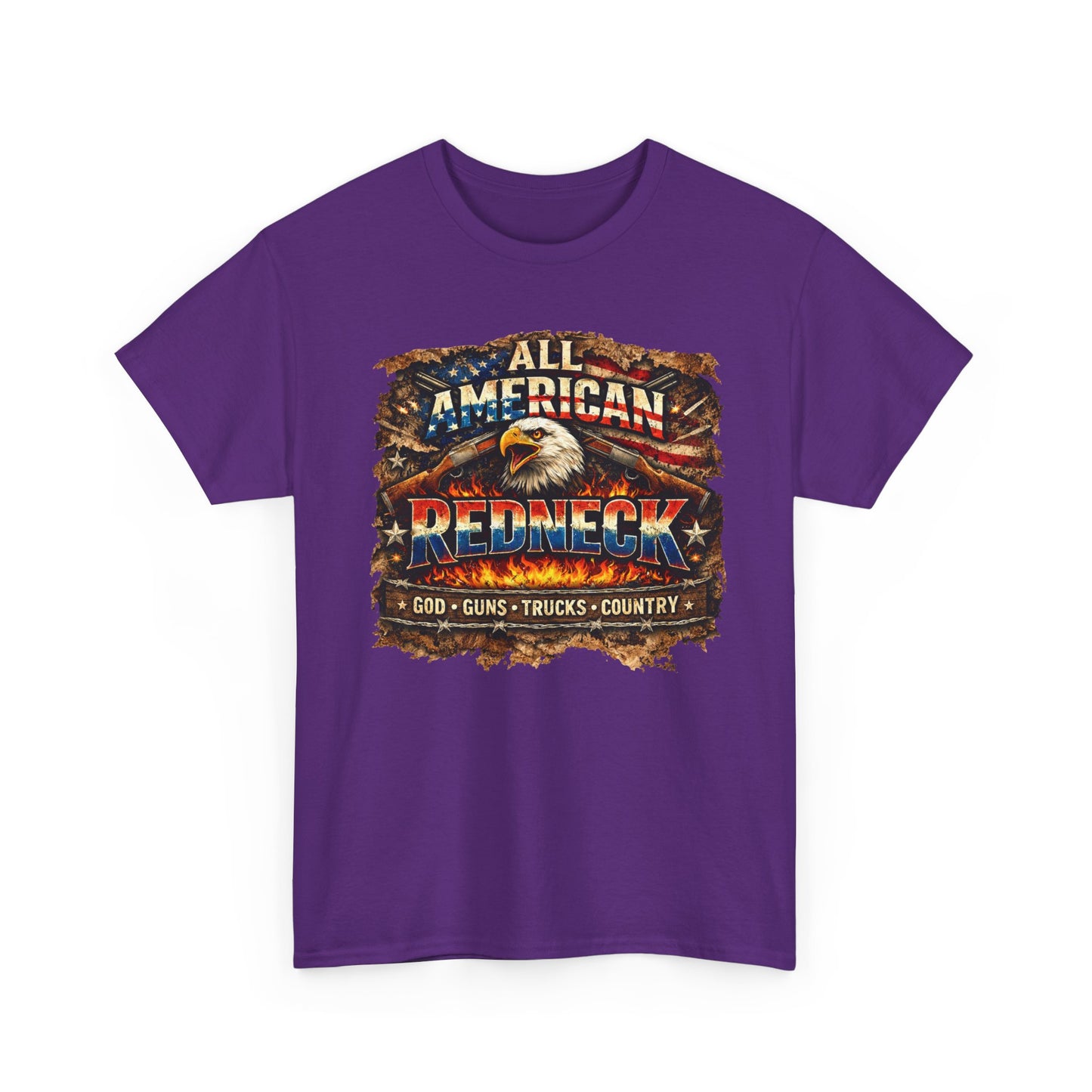 ALL AMERICAN REDNECK T-SHIRT – GOD GUNS TRUCKS COUNTRY PATRIOTIC TEE