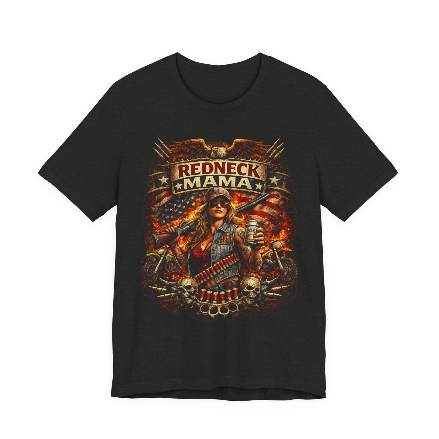 REDNECK MAMA – Badass Patriotic Country Girl T-Shirt