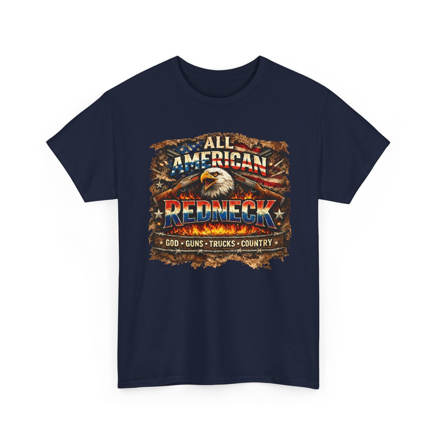 ALL AMERICAN REDNECK T-SHIRT – GOD GUNS TRUCKS COUNTRY PATRIOTIC TEE