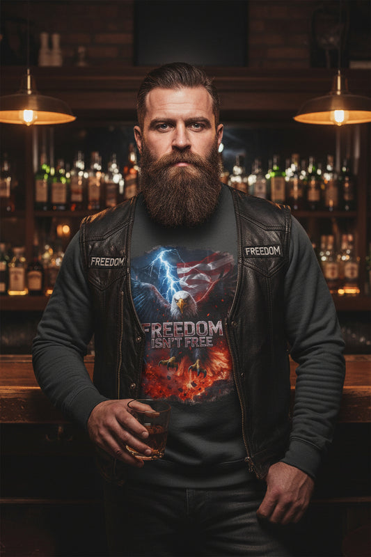 FREEDOM ISN’T FREE – American Eagle Patriotic Sweatshirt