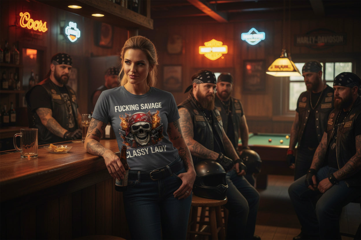 F*CKING SAVAGE CLASSY LADY – Bold Rebel Graphic T-Shirt